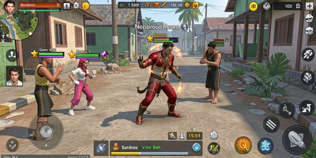 in22 - Tangkapan layar menunjukkan mode multiplayer dengan pemain bersaing.